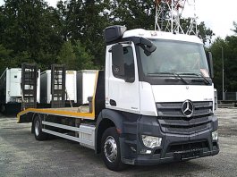 MERCEDES BENZ ANTOS 1824 4X2 prepravník aut + stojov + VZV + Bagrov, naviják + nájazdy