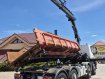 IVECO TRAKKER 8X4 nosič kontejnerů + hydraulická ruka na dálkové ovládání + třístranný vyklápěč